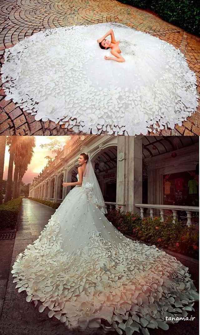 لباس عروس کار شده