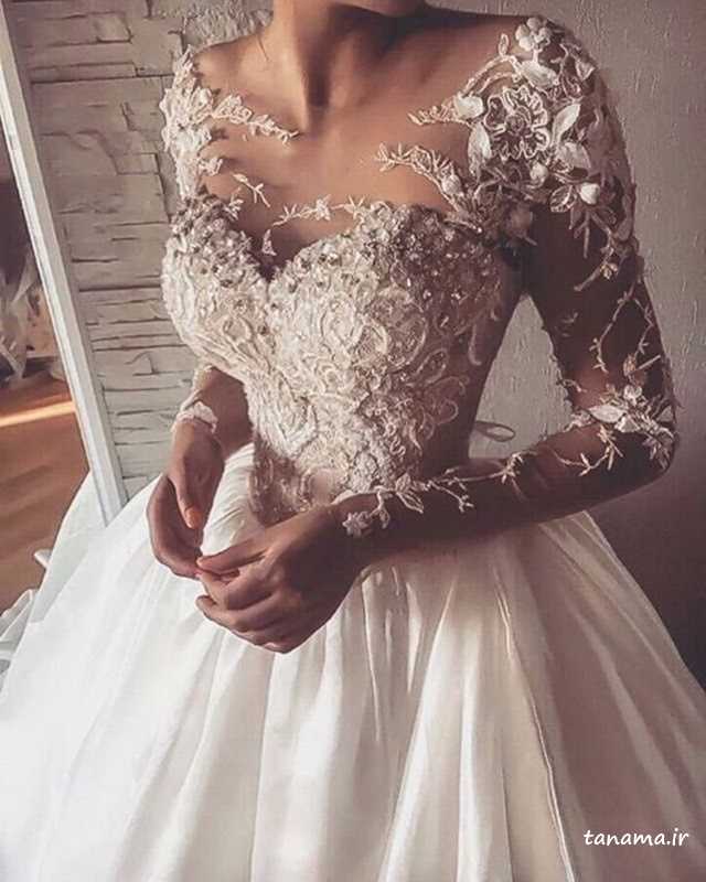 مدل لباس عروس کار شده
